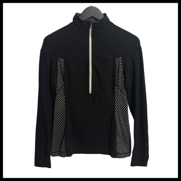 LULULEMON 1/2 Zip Pullover in Black Polka Dot - Picture 1 of 7